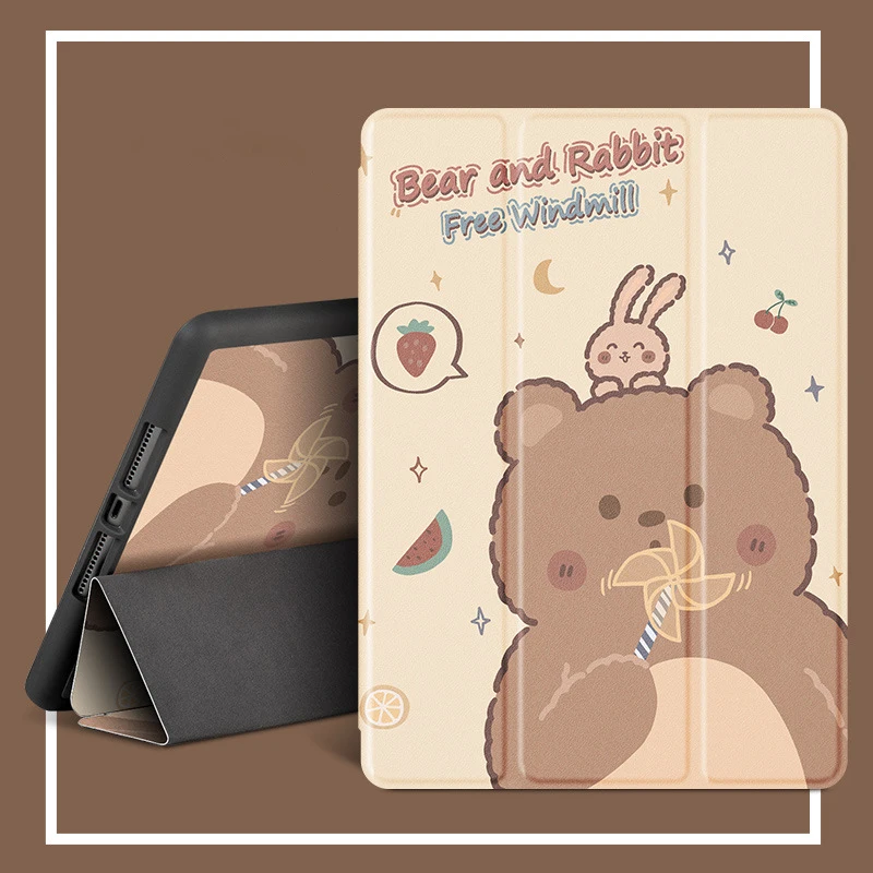 

For iPad 2019 10.2-inch case, iPad 2020 11, Pro 10.5 / Air3 10.5, Air 2/1 9.7, iPad mini 4/5 7.9 inch tri-fold smart pencil case