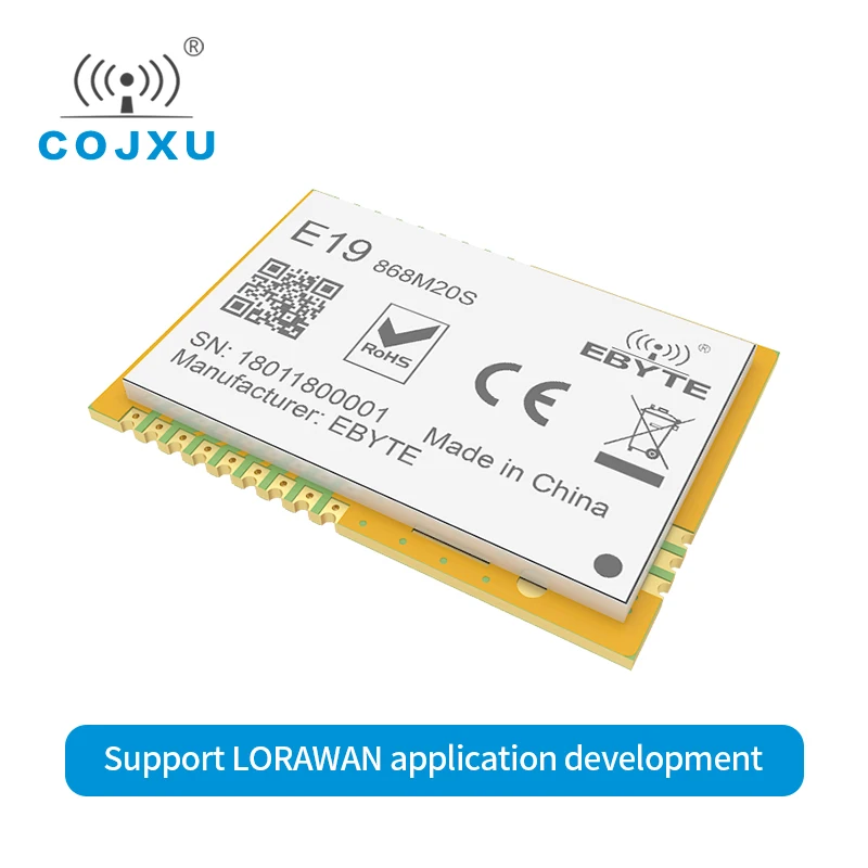 

Cojxu E19-868M20S Lora Long Range SX1276 868mhz 100mW Stamp Hole Antenna IoT Wireless Transceiver Transmitter Receiver Module