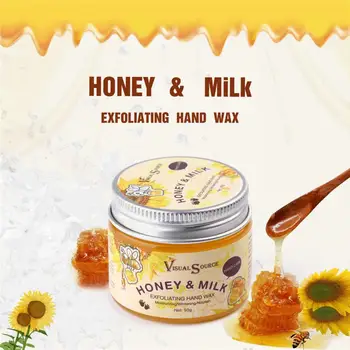

50g Honey Hand Mask Hand Wax Moisturizing Whitening Skin Care Exfoliating Calluses Hand Mask Hands Care Cream TSLM2