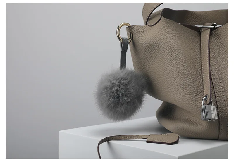Осенняя и зимняя сумка-корзинка кожаная женская сумка верхний слой личи зернистый крафт-мешок
