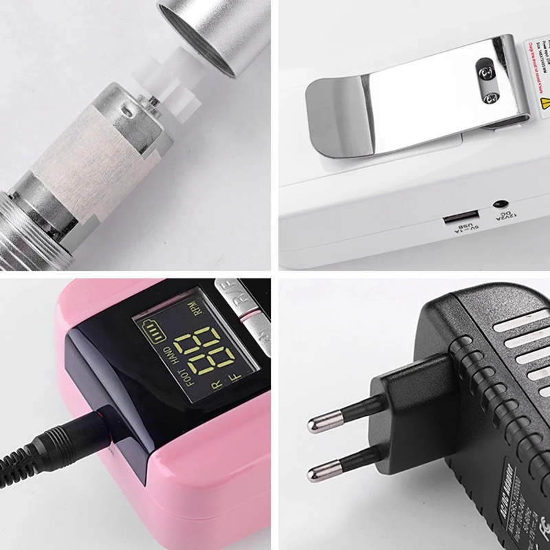 25W Charging Nail Polishing Machine Portable Adjustable Pen Grinding Machine 100 V-240 V Grinding Machine Nails Accessories