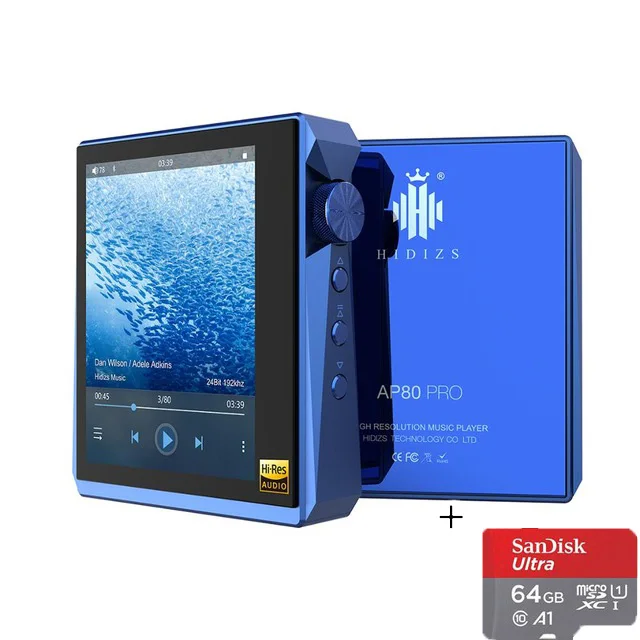 Hidizs AP80 PRO MP3 Bluetooth Music Player With Touch Screen HiFi Portable FLAC LDAC USB DAC DSD 64/128 FM Radio DAP 
