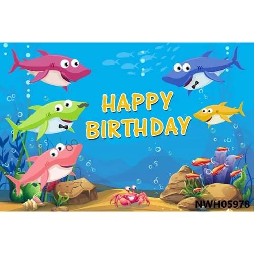 Yeele мультфильм подводный Акула ребенок день рождения портрет фотографии фон Индивидуальные фотографии фон для фотостудии - Цвет: NWH05978