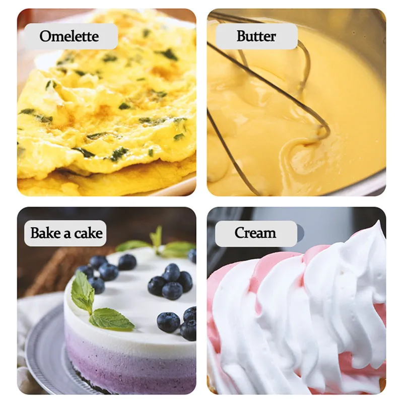 4.2L Electric Food Mixer Table Stand Cake Dough Mixer Handheld Egg Beater Blender Baking Whipping Cream Machine 800W 5 Speed