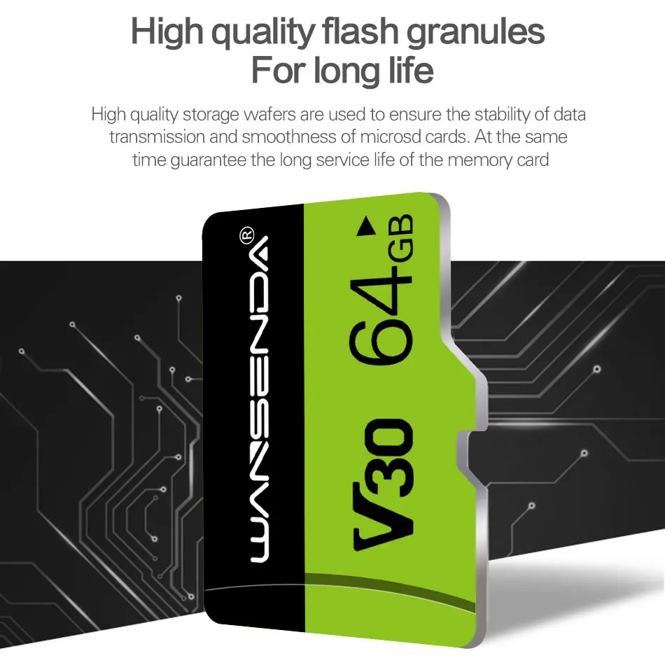 WANSENDA карта памяти Micro SD класс 10 128 ГБ 64 32 16 ГБ|Карты памяти| |