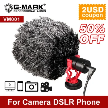 

G-MARK VM001 Shotgun Camera Video Microphone Universal Recording Condenser Interview Microphone for DSLR Phone Smartphones