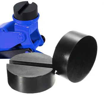 

2Pcs Car Lift Stand Rubber Pads Pad Disc Hydraulic Black Slotted Frame Rail Floor Guard Lift Tool Rubber Pads