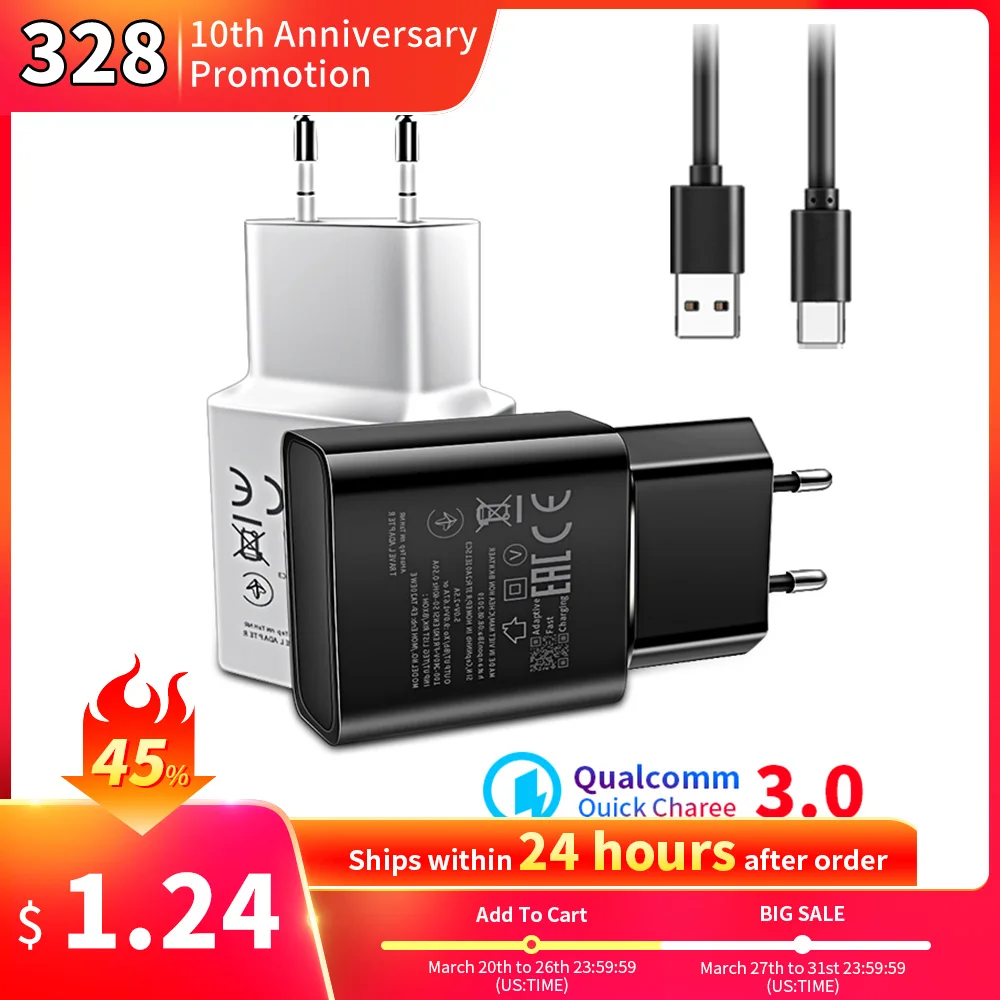 

USB C For Samsung S8 S9 plus Originele Fast Charger 1.2 m USB Type C Kabel Travel Adapter EU/US Note8 S9 S8 C5 c7 C9 pro Devices