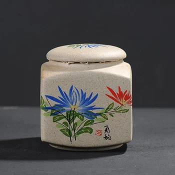 

Multi-size Ceramic Tea Box Household Sealed Candy Nuts Organizer Jars Storage Cans Porcelain Tank Large Capacity Containers Pot