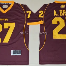 Новое поступление высокое качество Chippewas Antonio коричневый#27 футболка колледжа Limited Джерси S-XXXL