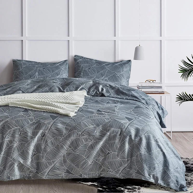 

US Size Bedding Set Leaf Print Comforter Bedding Sets Queen Twin King Size Comforter Sets