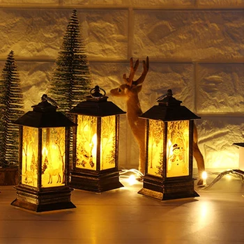 

3Pc Christmas Lights Merry Christmas Decoration for Home Christmas Ornaments Xmas Lights Navidad Santa Claus Xmas Gifts brown