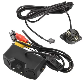 

3 in 1 Car Parking Sensors with Backup Rear Camera No Drill No Damage to Car LED Light Sensor Detector Buzzer Alarm Park