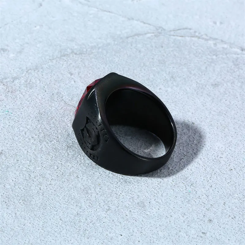 Red Black Geometry Stone Ring 8 Red Black Geometry Stone Ring 8