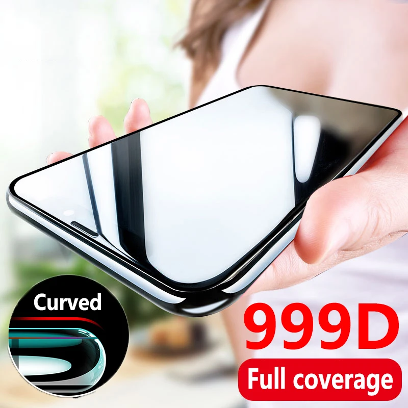 999D Full Cover Protective Glass For iPhone X 11 Pro XS Max Tempered Screen Protector For iPhone 7 6s 6 8 Plus Boundless Glass