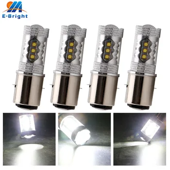 

4X 10X 50X BA20D 80W 12V Led Bulbs 1920LM Cars Signal Lamp Brake Tail Parking Driving Reverse Electromobile Motorcycle Headlight