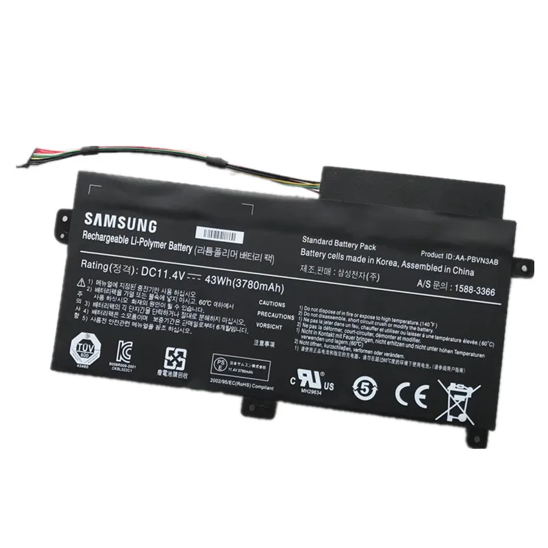 Сменный литий-ионный аккумулятор для ноутбука samsung AA-PBVN3AB NP370R4E 470R5E 450R5V 510R5E 11,4 v 43wh - Цвет: 43 wh