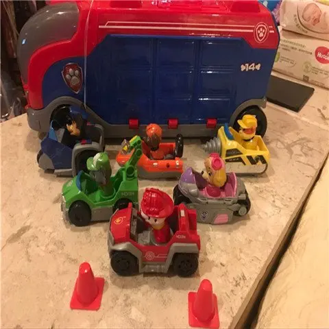 Paw Patrol автомобиль Райдер раздвижная команда большой грузовик музыка Спасательная команда игрушка Patrulla Canina Щенячий патруль игрушки для