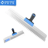 Home Wall Curved Handle Multifunctional Decoration Stainless Steel 600mm Square Notched Trowel For Large Format Tiles 2