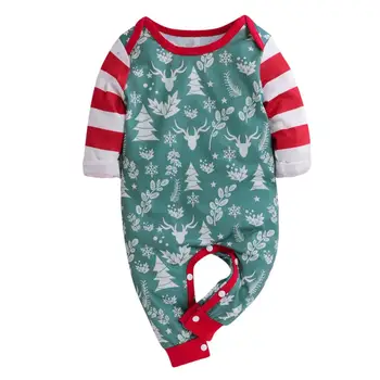 

Newborn Wineter Cute Romper Infant Baby GIrls Boys Christmas Stripe Cartoon Romper Xmas Jumpsuit With New Brand