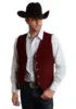 Men's Cow Leather Western Denim Suit Vest Steampunk Style Waistcoat Single Breasted Chaleco Hombre 6