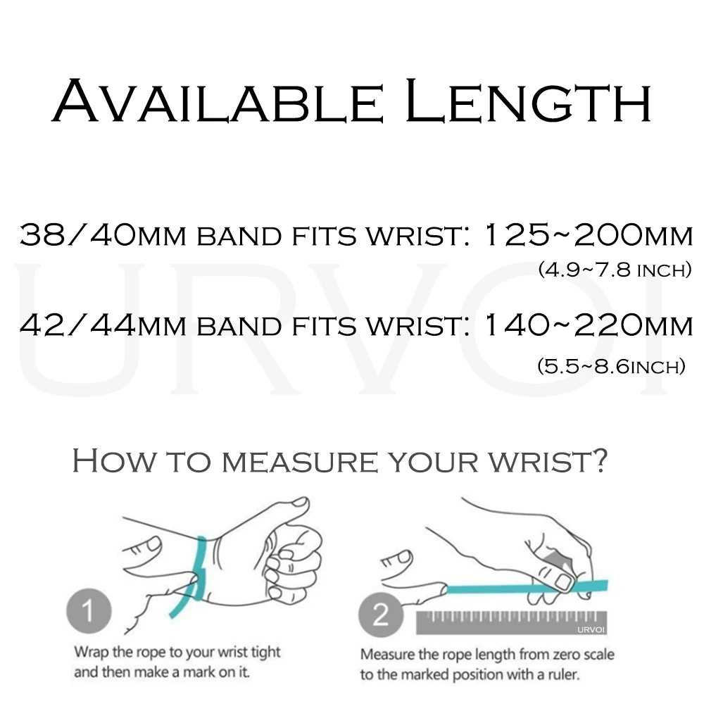 URVOI Sport loop для apple watch series 54 321 Ремешок светоотражающий ремешок iwatch двухслойный
