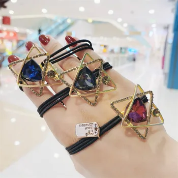 

1Pcs Temperament Crystal Head Rope Women's Simple Hair Band Diamond Hairrope Alloy Headwear Styling Accessories