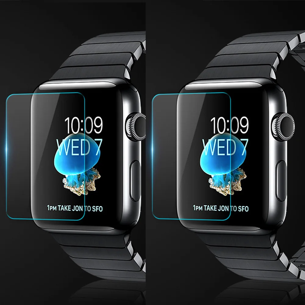Для Apple Watch, 38, 42 мм, версия закаленное Стекло пленка, полное покрытие, Экран протектор чехол