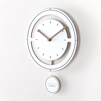 

Nordic Minimalist Wall Clock Pendulum Modern Design Living Room Home Clock Colorful Silent Orologio Casa Home Decoration AA50WC