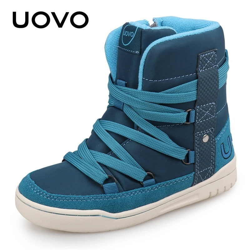 Бренд UOVO, детская зимняя обувь, модная детская повседневная спортивная обувь для мальчиков и девочек, высокие детские кроссовки, размер 28#-39