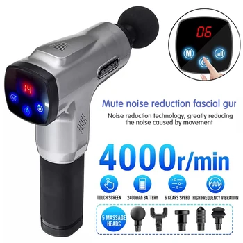 

muscle massage gun 5 heads massageador health care body Eelectric muscular masaje pistola relax antistress anti cellulite