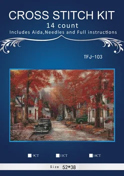 

Embroidery Counted Cross Stitch Kits Needlework - Crafts 14 ct DMC DIY Arts Handmade Decor red tree