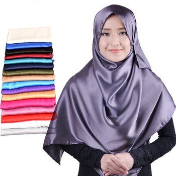 

180*70 cm Silky Hijab Smooth Scarf Head Scarves Bawal Heavy Chiffon Bidang Turban Shawls and Wraps hijab femme musulman kopftuch