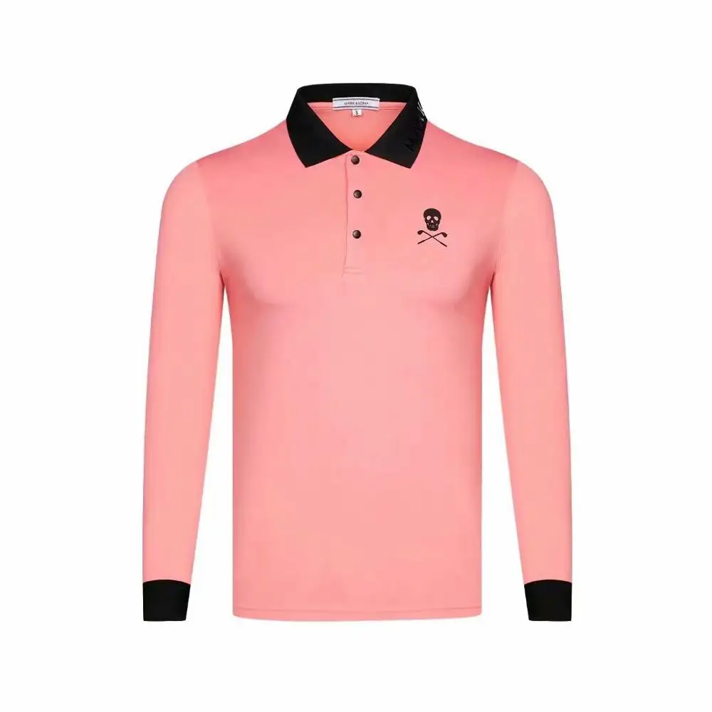 Новая мужская метка с черепом LONA Golf футболки быстросохнущая дышащая одежда с длинным рукавом Спортивные футболки для гольфа
