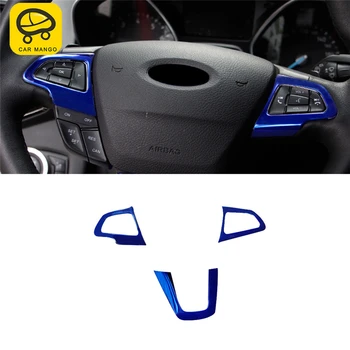 

CAR MANGO Car Styling Steering Wheel Cover Frame Trim Sticker Interior Accessories For Ford KUGA Escape 2017 2018