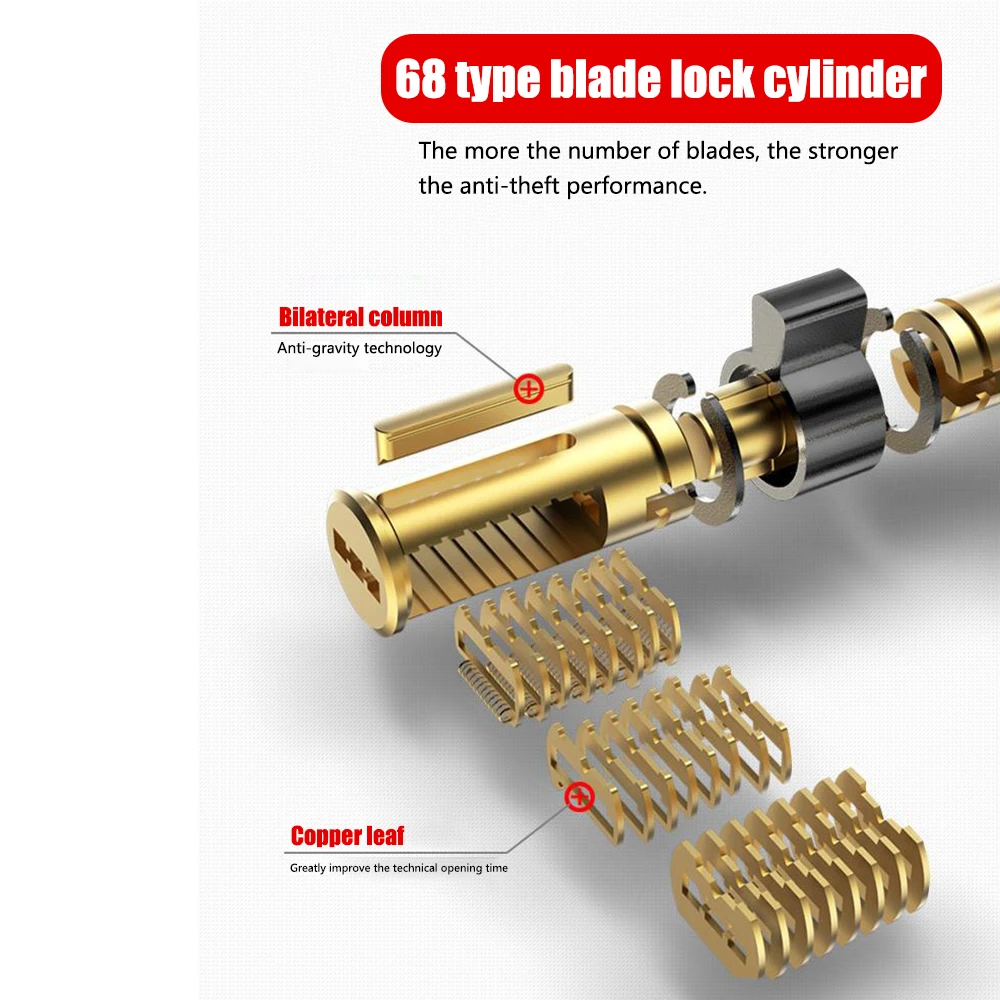 Супер C класс 12 ключ цилиндр Противоугонный сердечник дверной замок Универсальный медный хромированный заказной цилиндр медный ключ