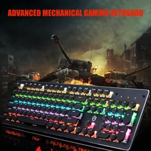 Ретро Стиль 104 колпачки с причудливыми светодиодный игровая механическая клавиатура в стиле «панк» с круглым пишущая машинка с светодиодный подсветкой клавиш пылезащитный прочный