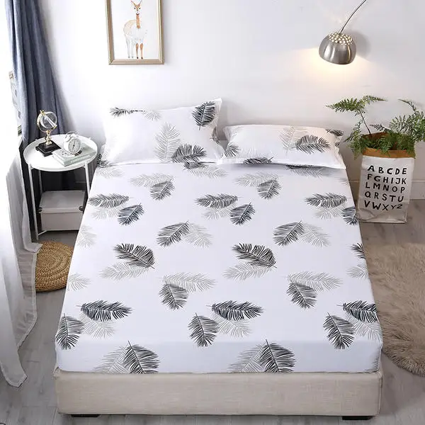Elastic Bed Sheet Home Mattress protector Covers Polyester Fitted Sheet 90*200/180*200/200*220cm Bedsheet deep 5-25cm flash sale