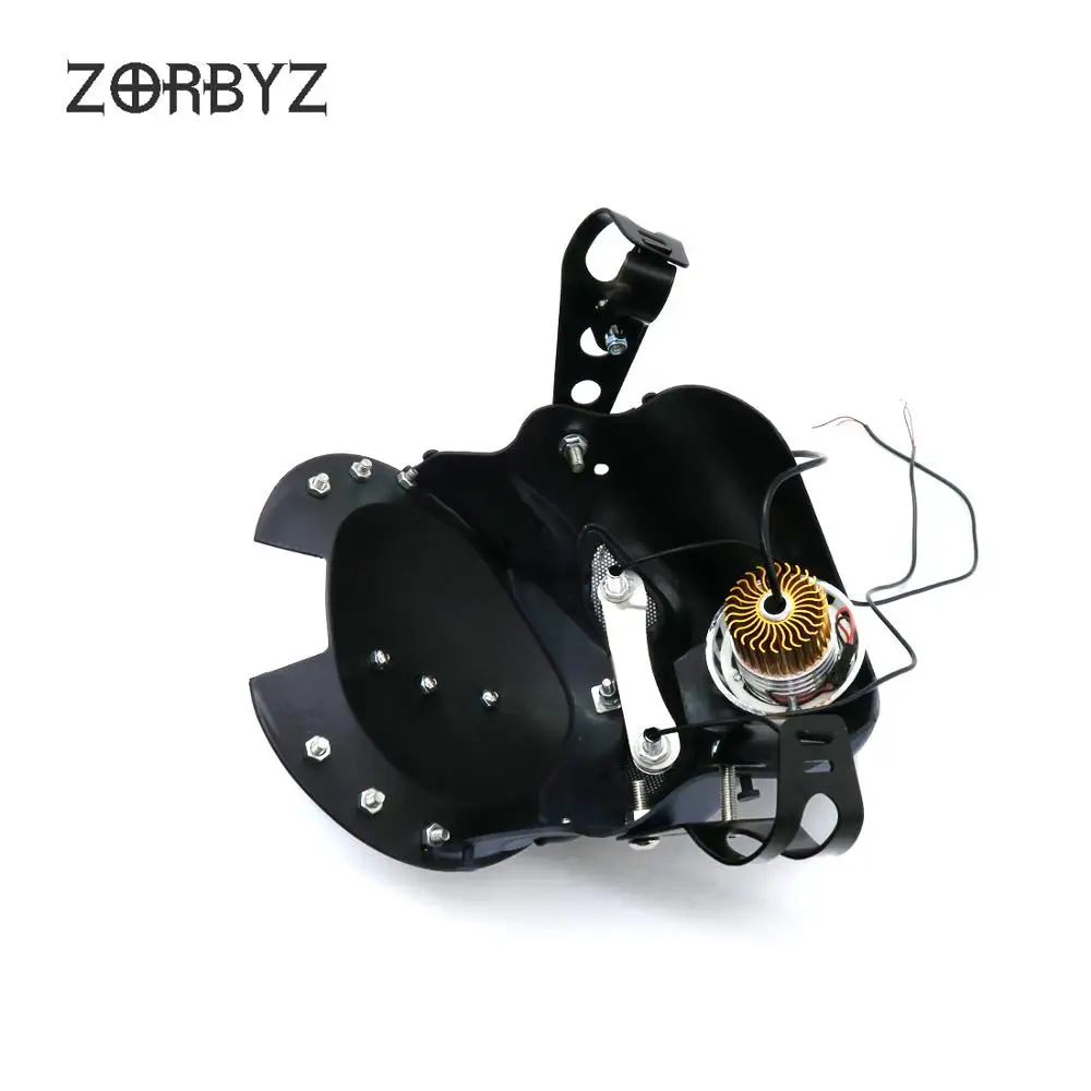 ZORBYZ 28 43 мм Универсальный головной свет мотоцикла СИД синий череп фара вилка
