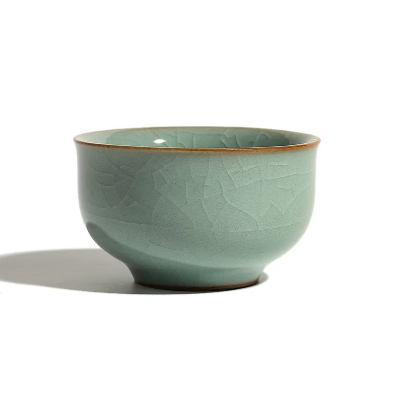Керамические чайные чашки Longquan celadon ручной работы, высококлассные бытовые чайные наборы - Цвет: Тёмно-синий
