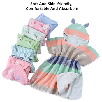

Comfortable Newborn Baby Bathrobe Cute Cartoon Animal Babies Blanket Kids Hooded Bathrobe Toddler Baby Bath Towel