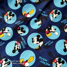 50X105 см Микки Маус маленький горошек синий хлопок ткань для мальчиков Одежда Постельное белье Домашний текстиль наволочка DIY-BK650