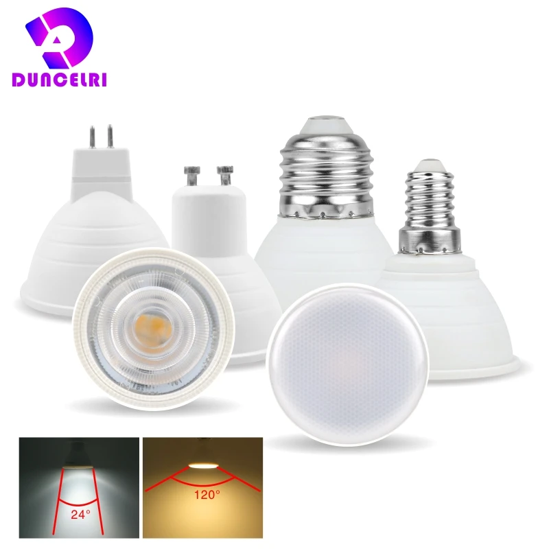 2pcs LED Bulb E27 E14 MR16 GU10 GU5.3 Lampada Led 6W 220V-240V 24/120 degree Bombillas LED Lamp Spotlight Lampara LED Spot Light