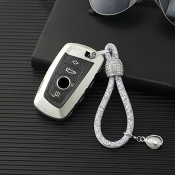 

Car Key Case Cover Protector Protection Keyring Keychain Accessories for BMW new 1 3 4 5 6 7 series F10 F20 F30 3 Buttons