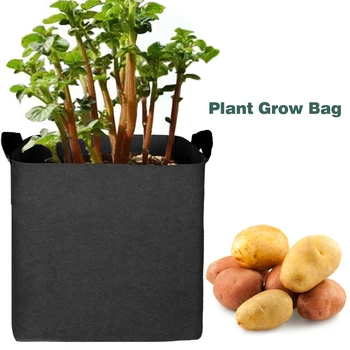 

Non-woven Fabric Plant Planting Growth Pot Vegetable Potato Grow Bag with Handle for Home Garden Plant Transplanting