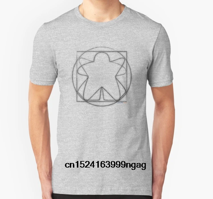 Модная крутая Мужская футболка женская забавная Vitruvian Meeple индивидуальная