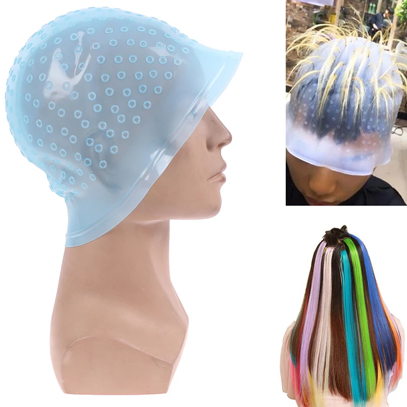 Reusable Silicon Highlights Hat Hair 