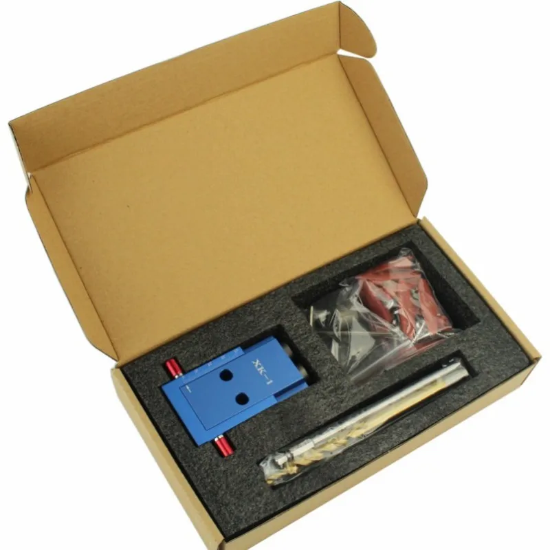 

DIY woodworking inclined hole Device Woodworking Pocket Hole Jig Kit 9.5mm Step Drill Bit Manual Locator Wood drilling guide kit