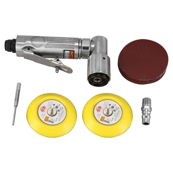 

Durable 3inch (80mm) Mini Air Angle Sander Grinder Car Polisher Sets, Professional Air Sander with 12Pcs Mix Grit 80mm Sanding D