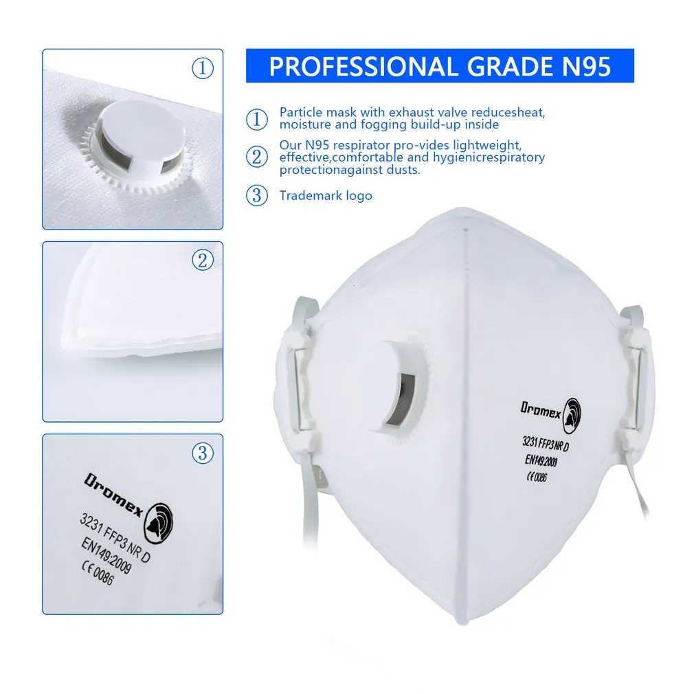 

10pcs Dust Mask Anti-fog PM2.5 Particulate Respirator FFP3 Level Protective Mask Dustproof Kitchen Working Safety Masks new